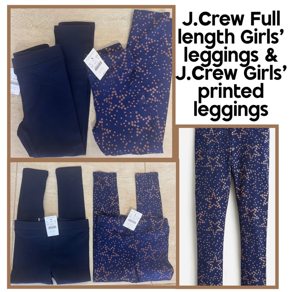 J.Crew Full length Girls' leggings & J.Crew Girls' printed leggings